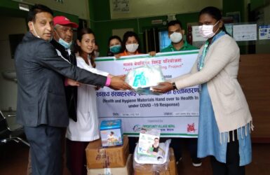 Health matrial-distribution-to-Primary Health care centre Pokhara ward-no.8